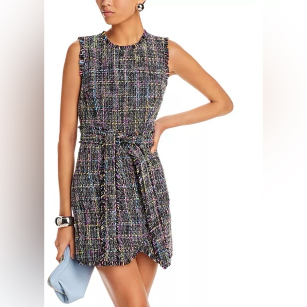 NEW Cinq à Sept Rochelle Sleeveless Cotton Tweed Mini Dress